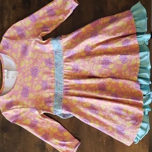 Matilda Jane Size 6 Floral Dress. Long Sleeve. *Minor Blemish